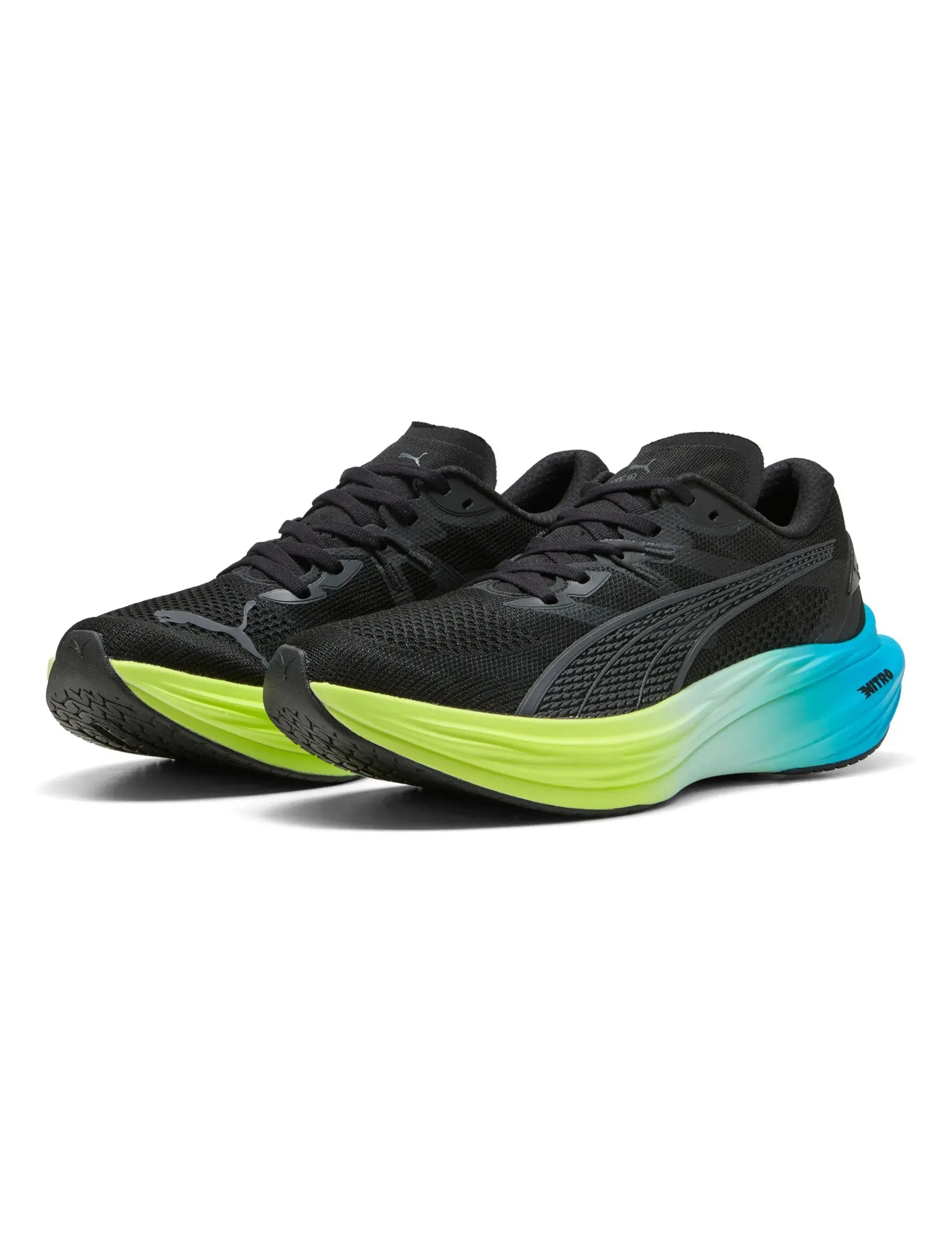 Puma Ignite Basketball Shoes Deviate Nitro 3 - Black-Speed Blue