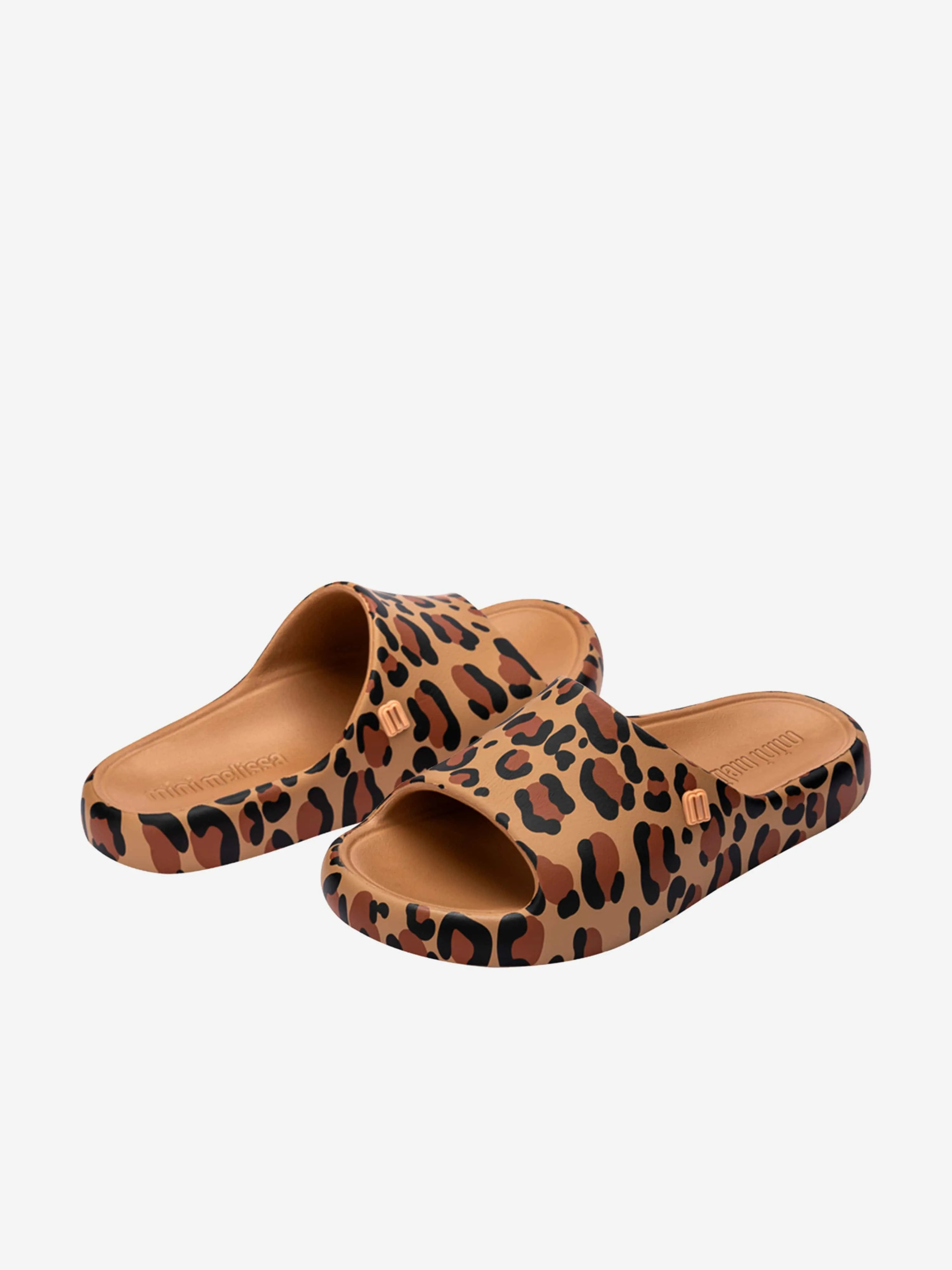 Funny Slppers Mini Melissa Girls Free Print Sliders in Brown