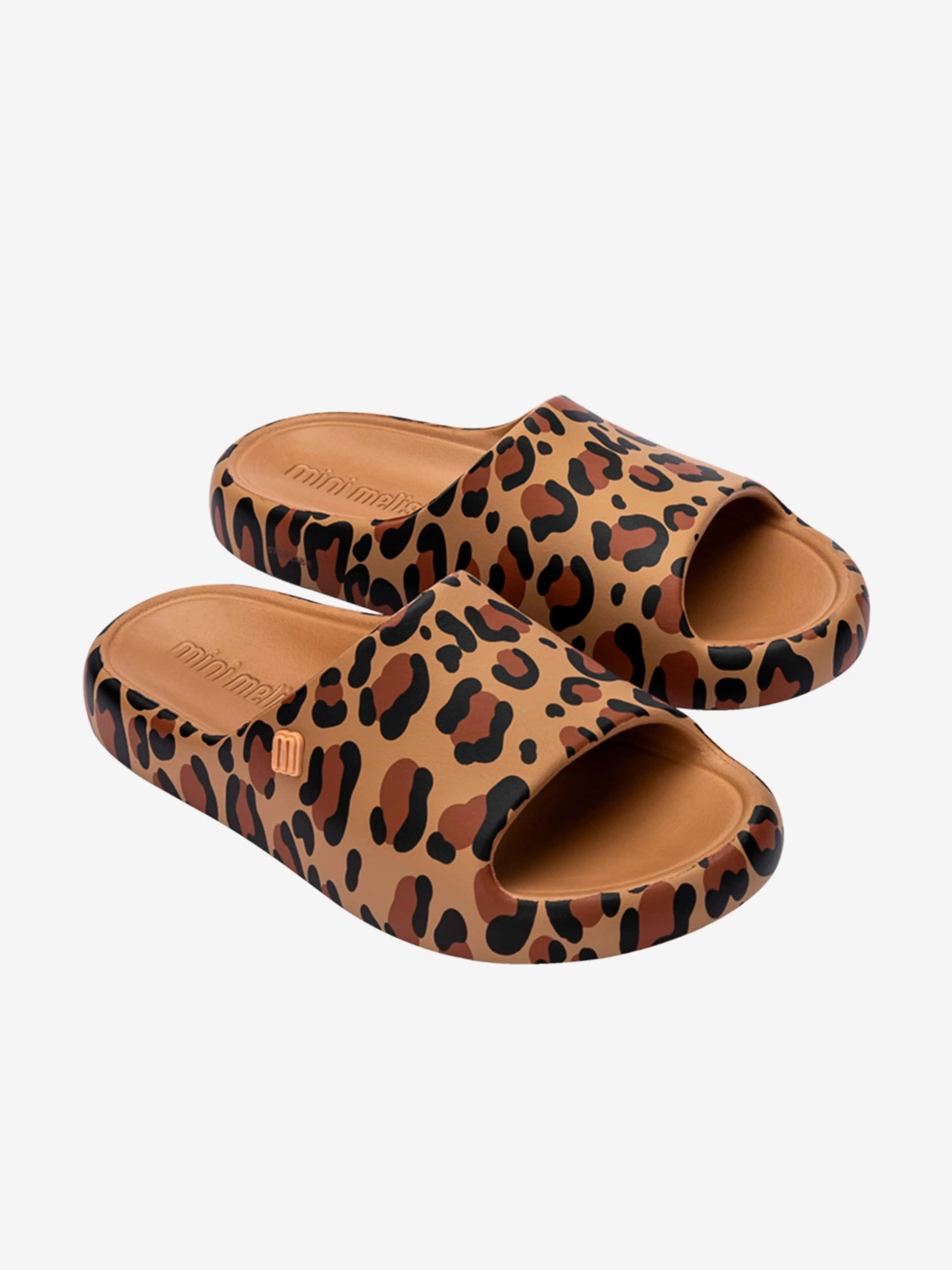 Mini Melissa Girls Free Print Sliders in Brown Boob Slippers