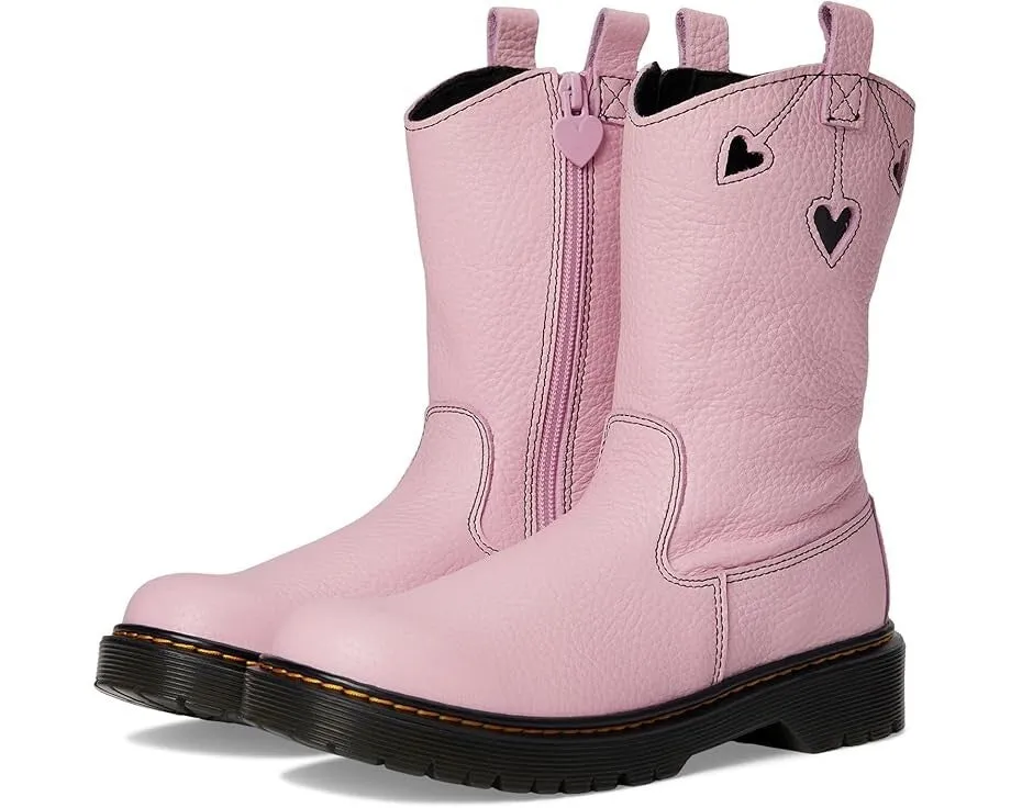 Dr. Martens Bex Heart 31948148 Boots Kids Pink Leather Round Toe JOBB441 Inexpensive Rain Boots