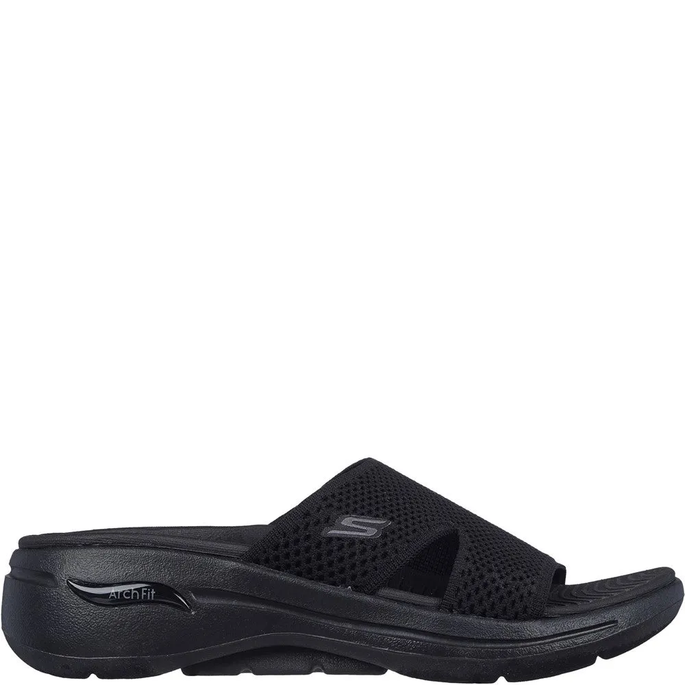 Skechers Go Walk Arch Fit Sandal Joyful Mule Fuzzy Slide On Slippers