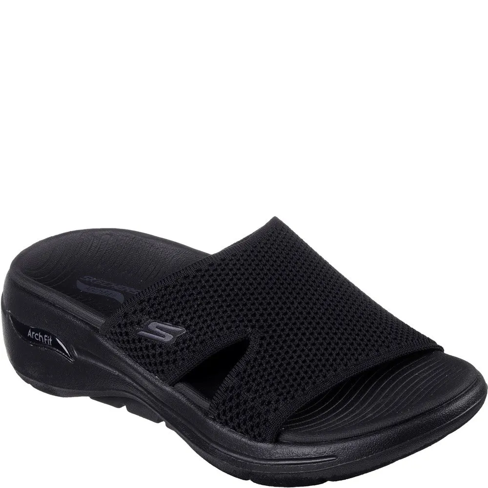 Suede Clog Slippers Skechers Go Walk Arch Fit Sandal Joyful Mule