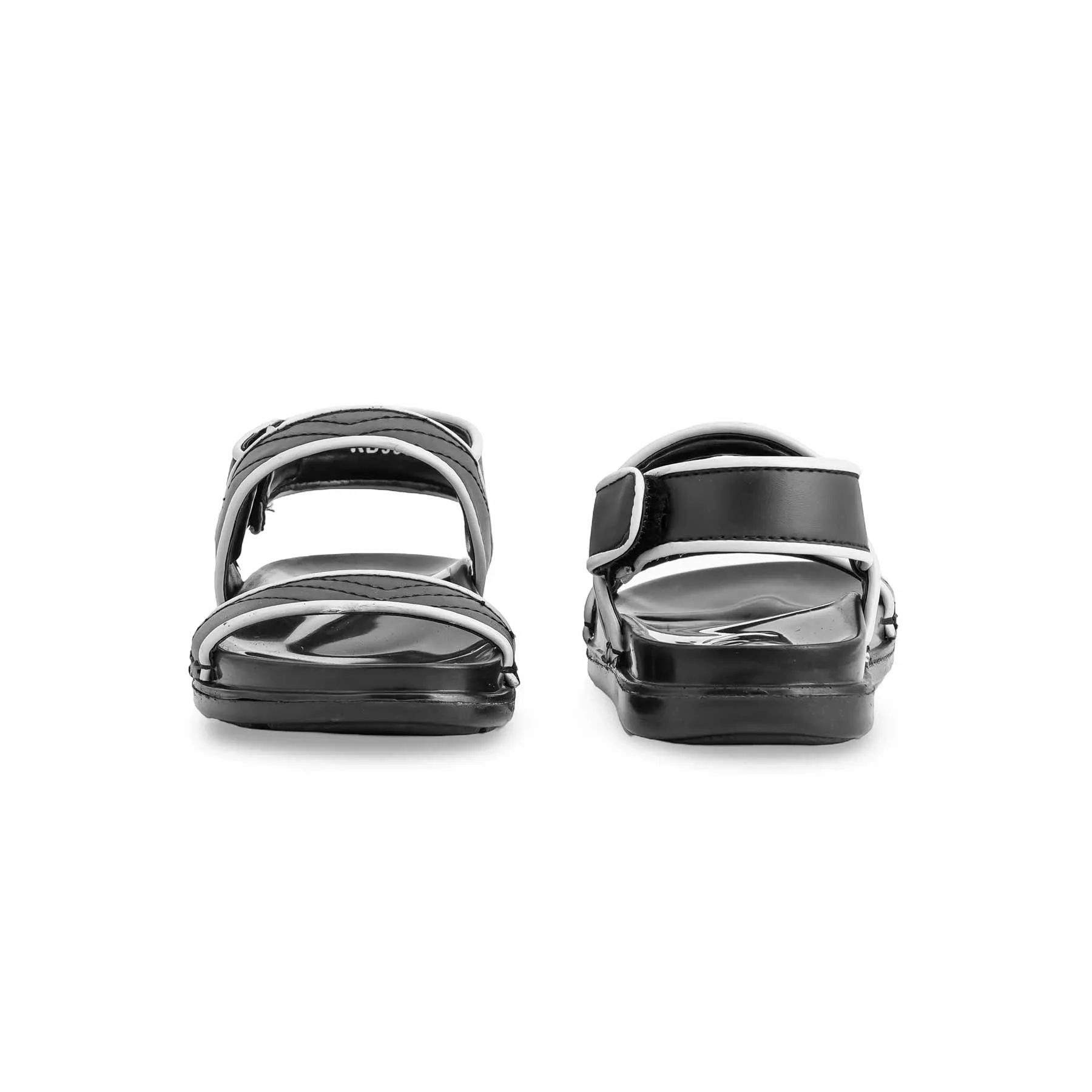 Silver Flat Sandals Boys Black Formal Sandal KD9990