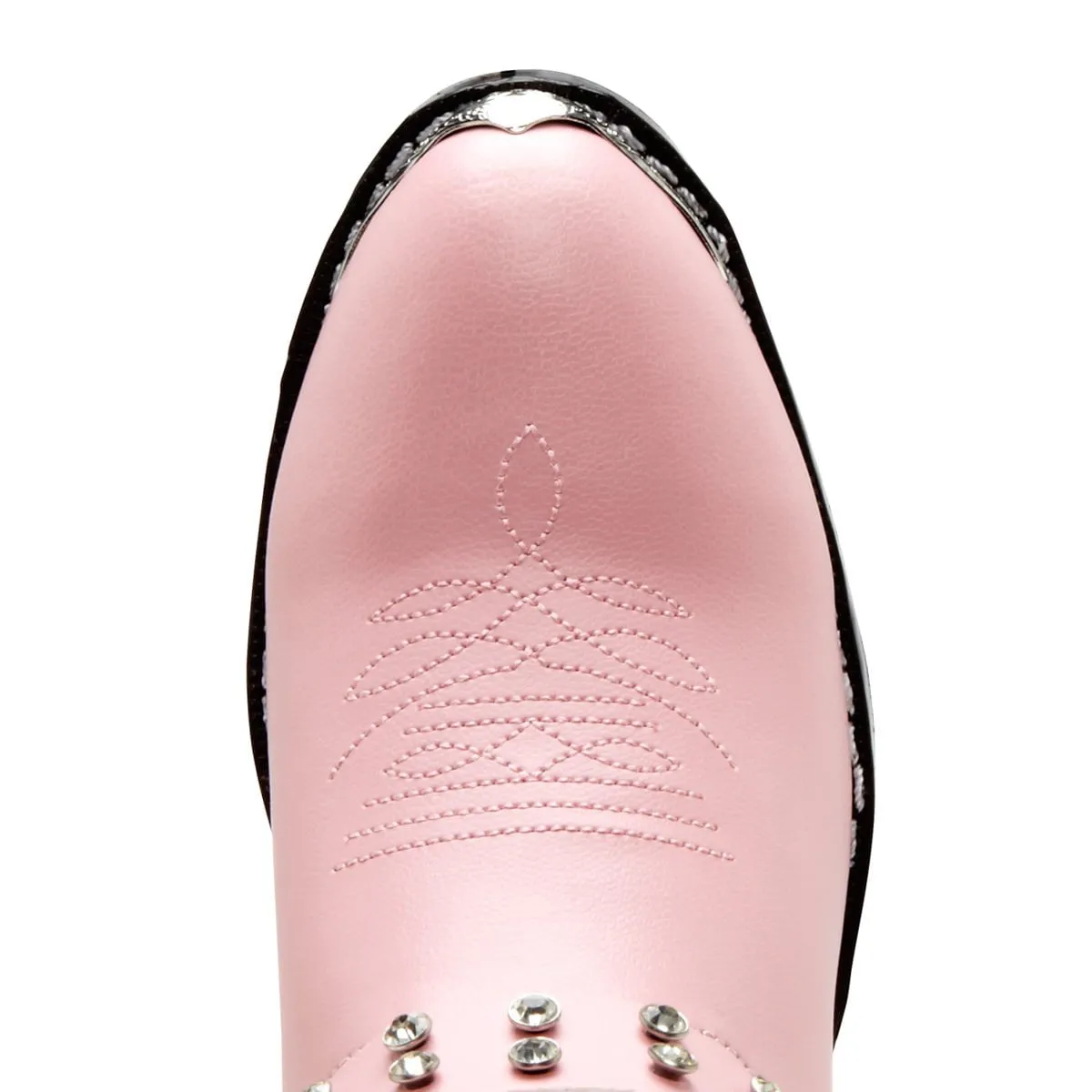 Durango Kids Girls Pink Faux Leather Harness Biker Chrome Cowboy Boots Teenage Mutant Ninja Turtles Rain Boots