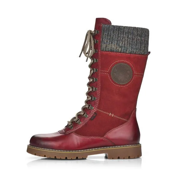 Sonic Rain Boots Remonte D9375-35 Womens Red FlipGrip