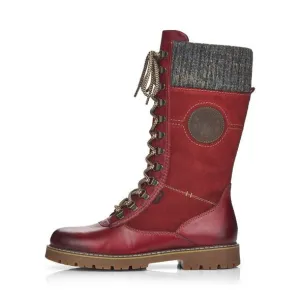 Remonte D9375-35 Womens Red FlipGrip Cherry Blossom Rain Boots