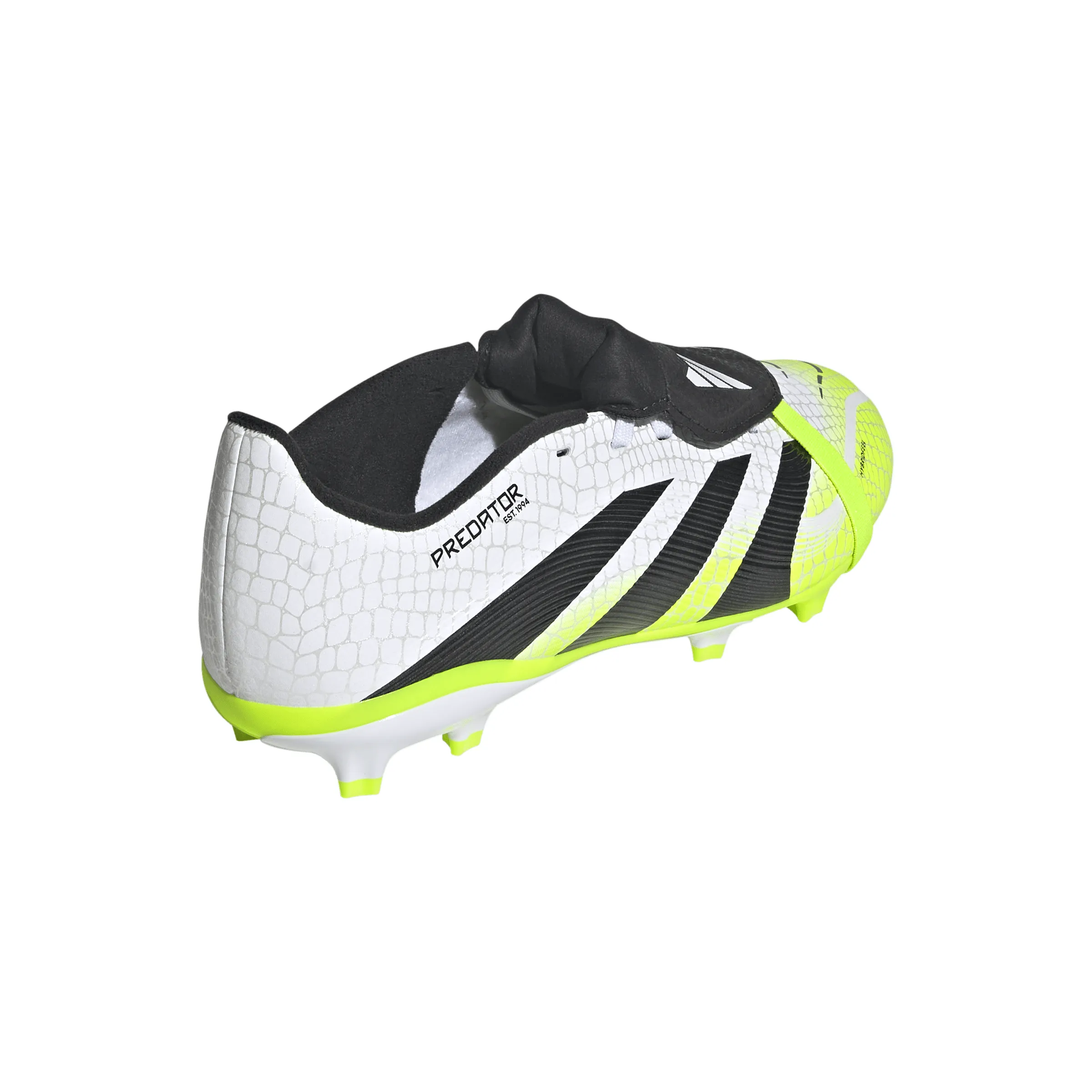 adidas Junior Predator League FT Fold Tongue FG Firm Ground Soccer Shoes  - FTWhite/ CBlack/ Luclem Difference Between Turf And Indoor Soccer Cleats