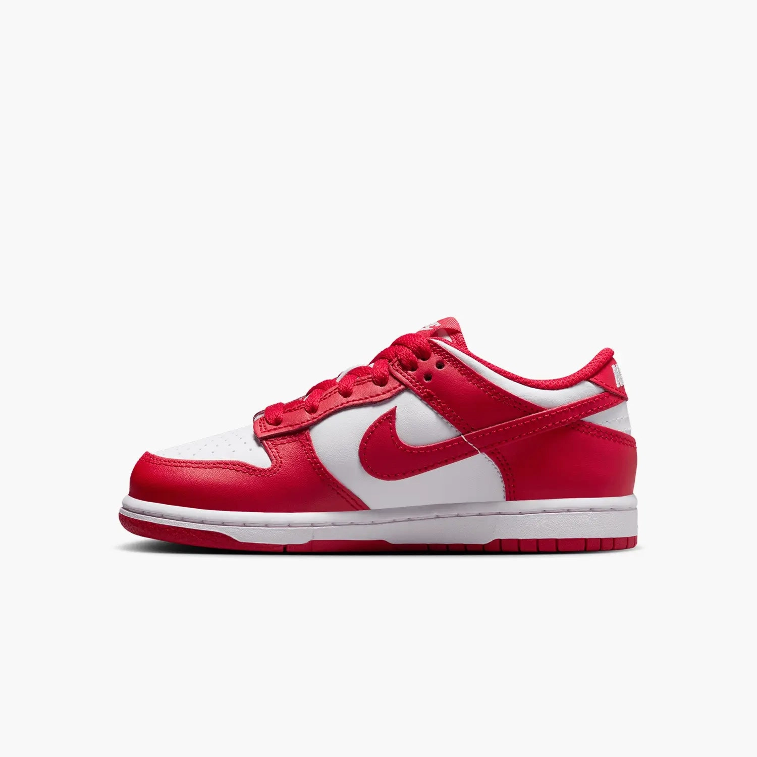 Kid's Dunk Low "White University Red" Pre School Basketball Shoes Air