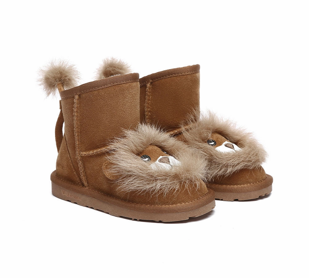 Rain Boots On Sale Kid Sheepskin Wool Boots Lion Kids Plus