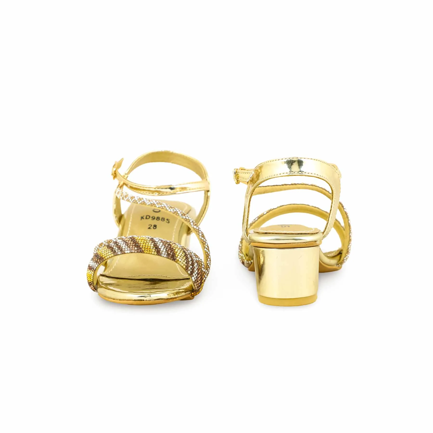 Girls Golden Fancy Sandal KD9885 Teenage Sandals