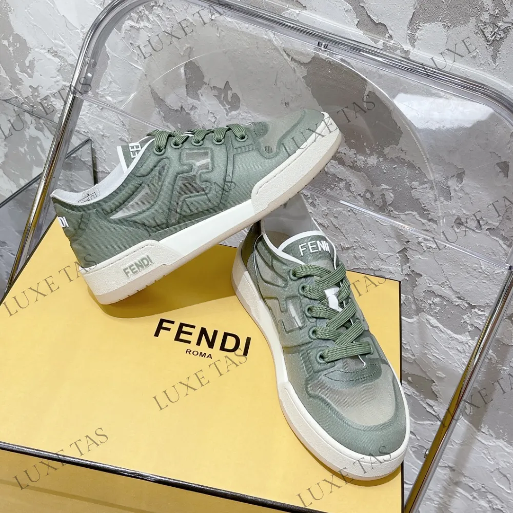 Casual Blazer Shoes Green Mesh Low Tops FF Match Designer Sneakers for Women