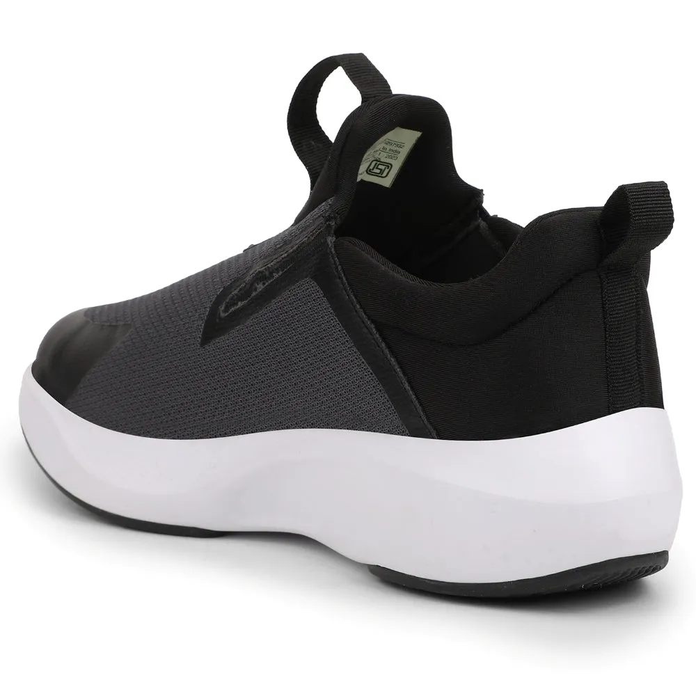 Best Wide Toe Box Training Shoes Leap7x Sports Dark Grey Walking Shoes For Mens REACTIVE-2 By Liberty