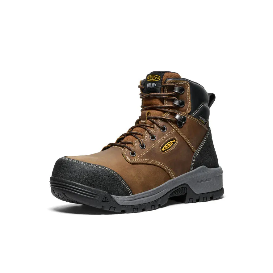 KEEN WOMENS EVANSTON 6" SAFETY TOE - BISON Boulder Boots