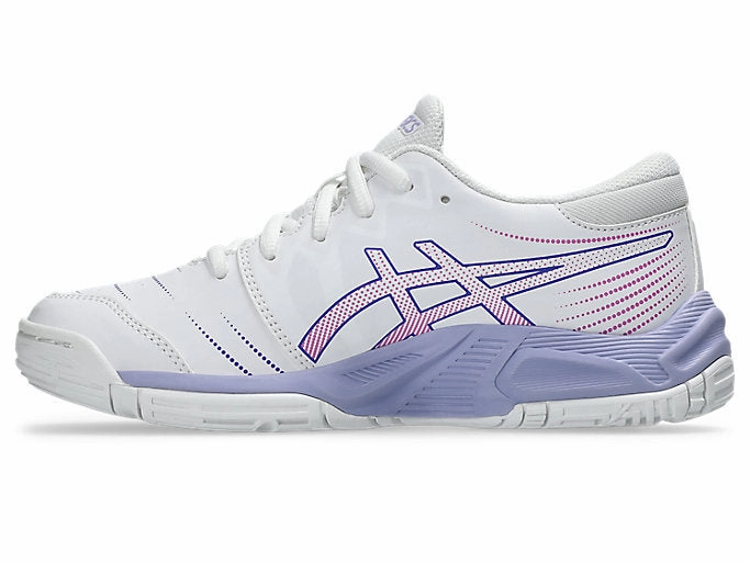Asics Tennis Shoes Ff3 Asics Kid's Gel Netburner 21 Gs White/Violet Netball Shoes