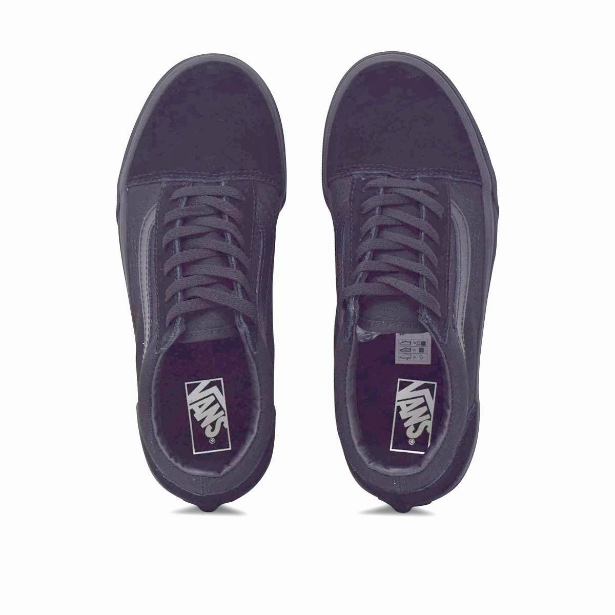 Vans Kids Old Skool Black/Black Shoes Skate Shoes Photos