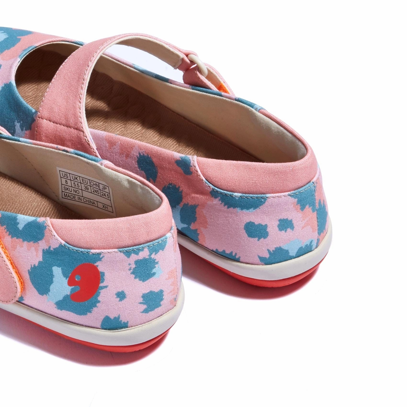 Non Slip Casual Shoes Pink Blue Leopard Illetes III Women