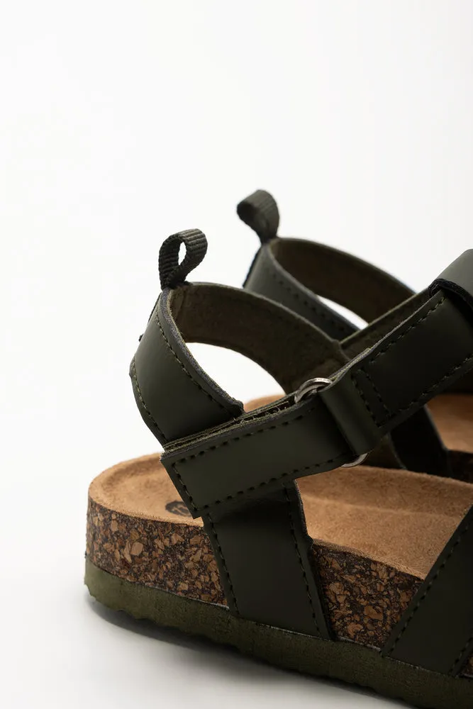 White Slide Sandals Sandals Green