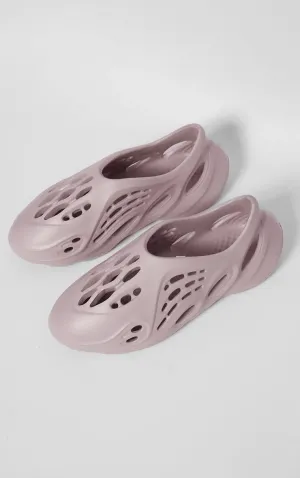 Slippers Cute Taupe Cut Out Slip On Sliders