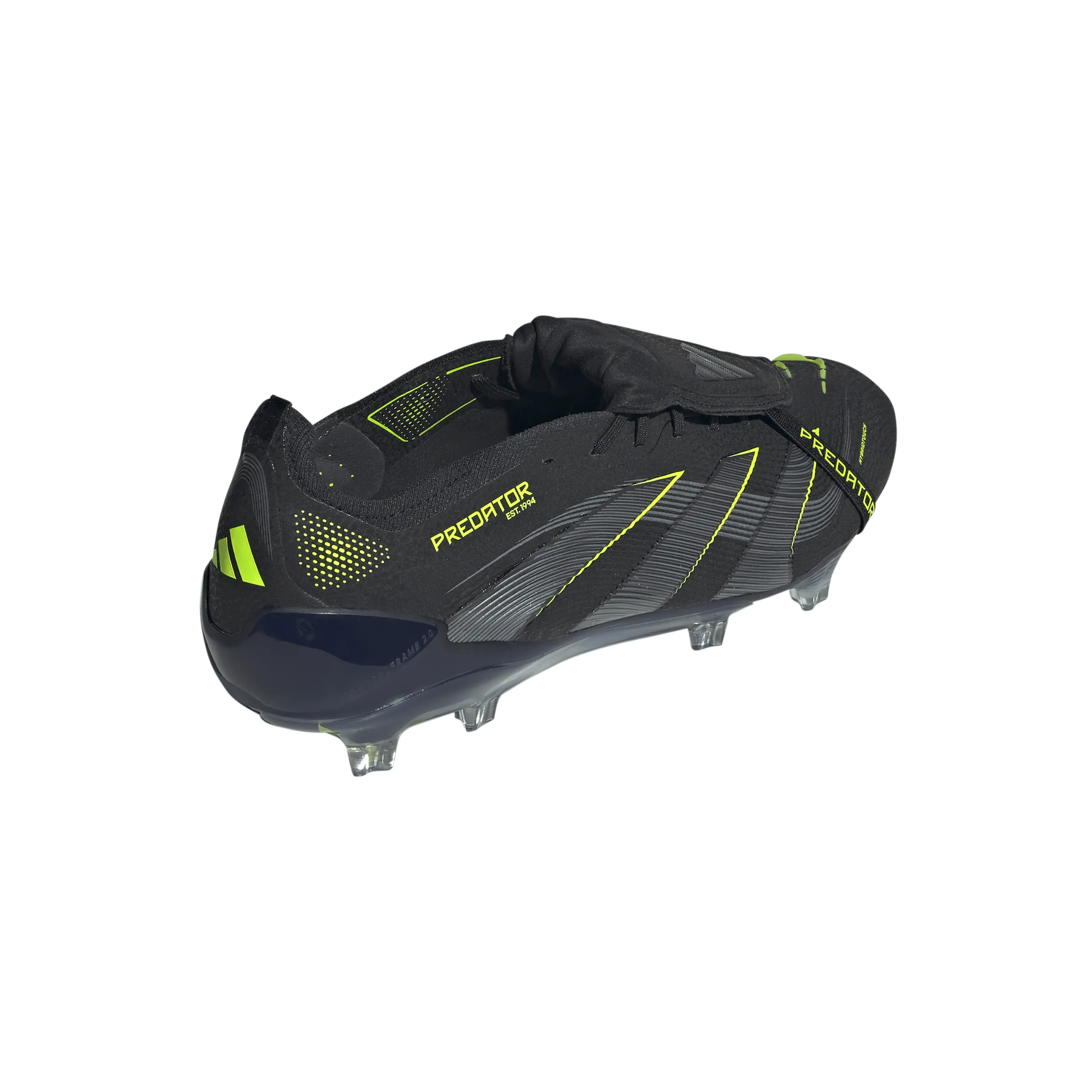 Youth Soccer Turf Cleats adidas Predator Elite FT FG Firm Ground -Core Black/Carbon/Lucid Lemon
