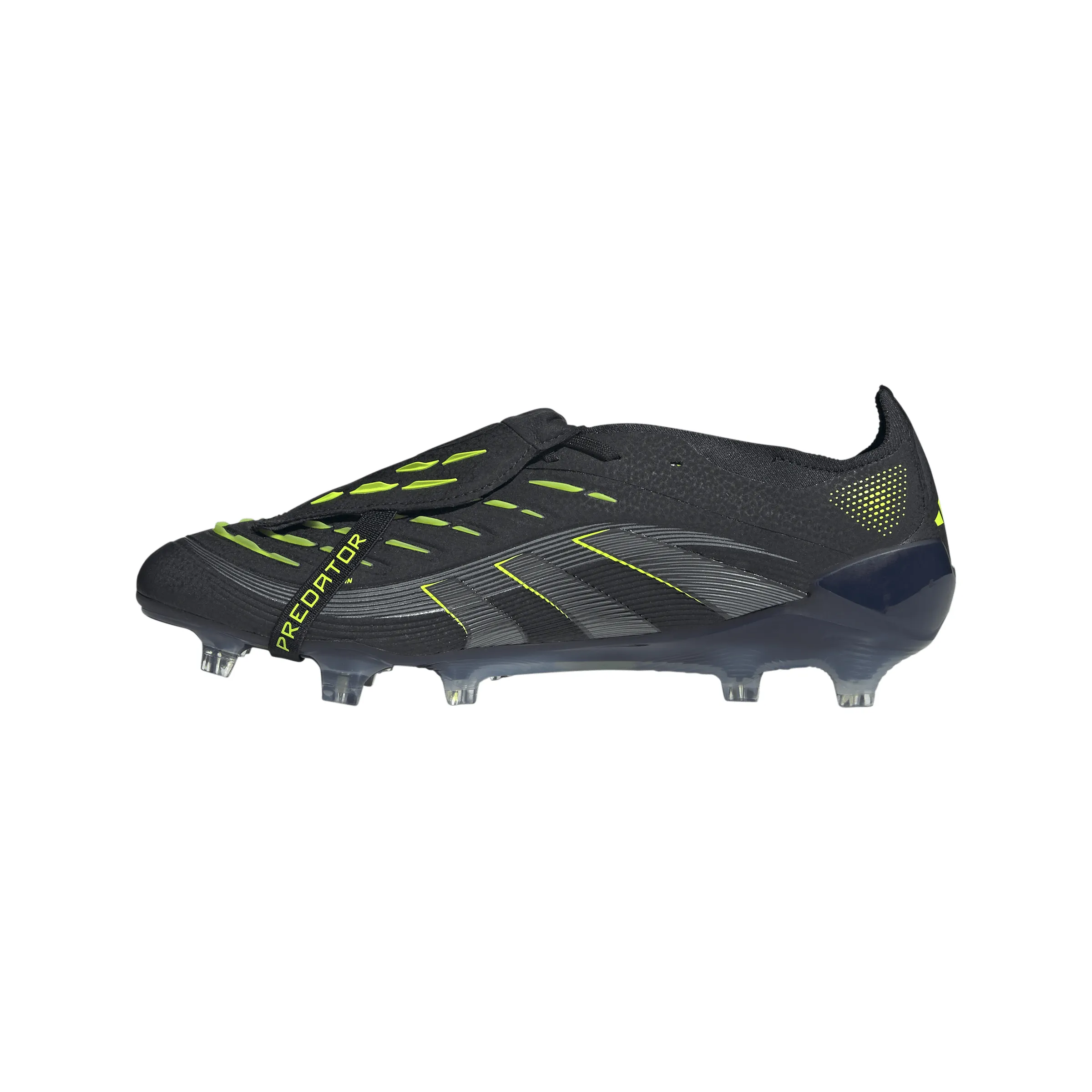 Soccer Cleats V1 06 adidas Predator Elite FT FG Firm Ground -Core Black/Carbon/Lucid Lemon