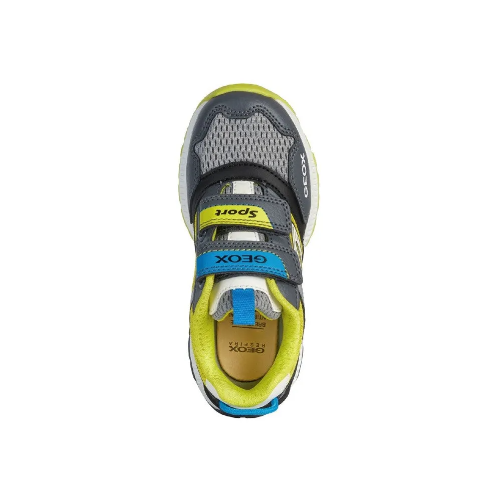 Geox J Tuono Boy A Touch Fastening Trainer Chunky Training Shoes