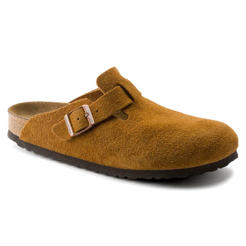 'Birkenstock' Women's Boston Suede Leather Clog - Mink Ugg Clear Boots