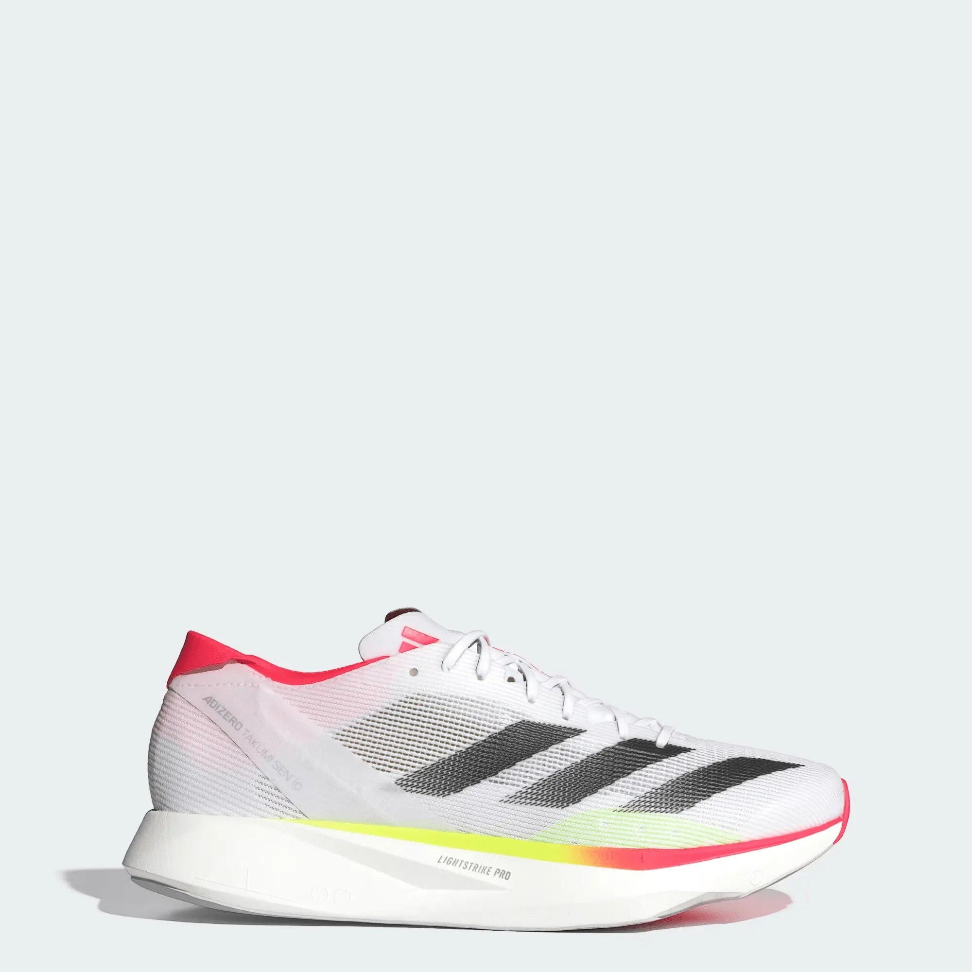 Adidas Adizero Takumi Sen 10 | White/Core Black/Lucid Red Good Running And Training Shoes
