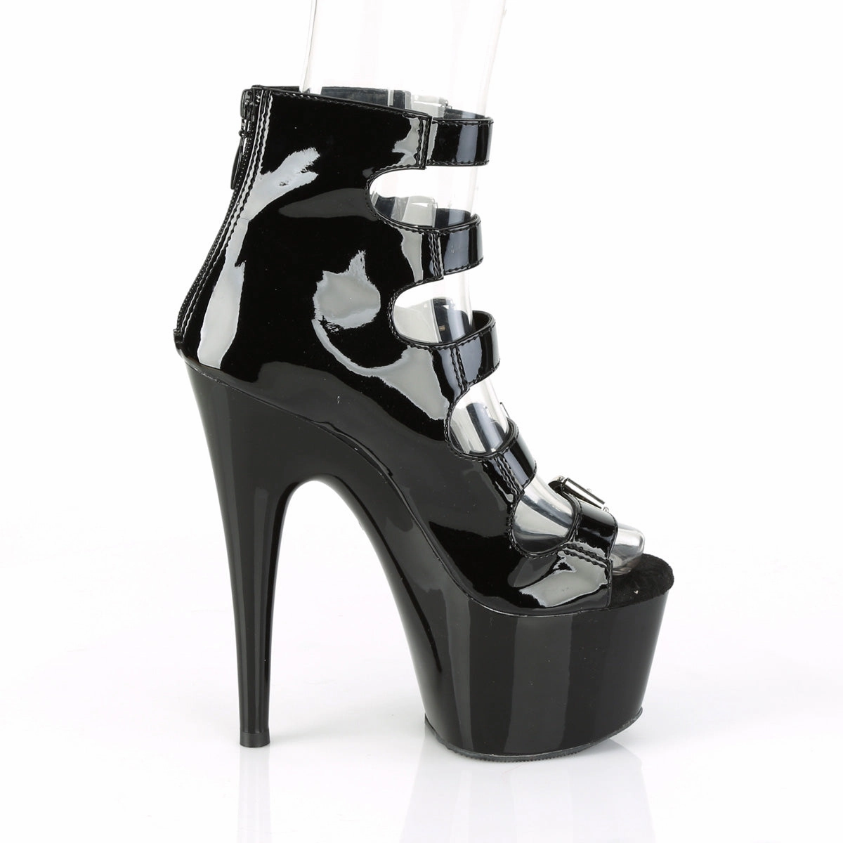 Stride Rite Gecko Rain Boot 7 Inch Heel ADORE-700-33 Black Pat