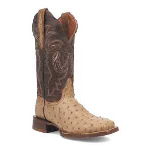 Boots For Cold Weather Dan Post Womens Kylo Taupe/Brown Full Quill Ostrich Cowboy Boots