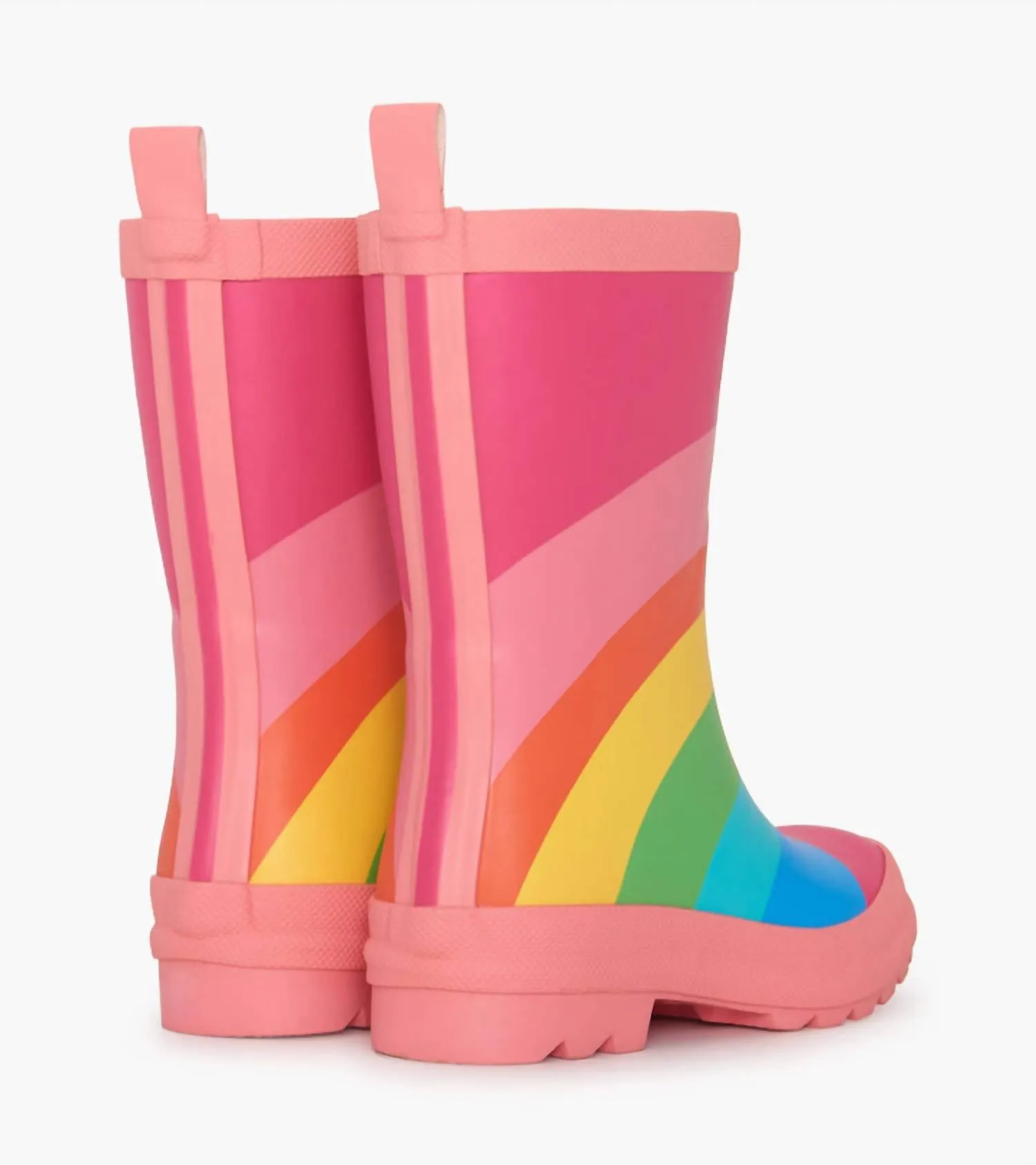 Cloud Work Boots Girl's Rainbow Matte Rain Boots In Fuchsia