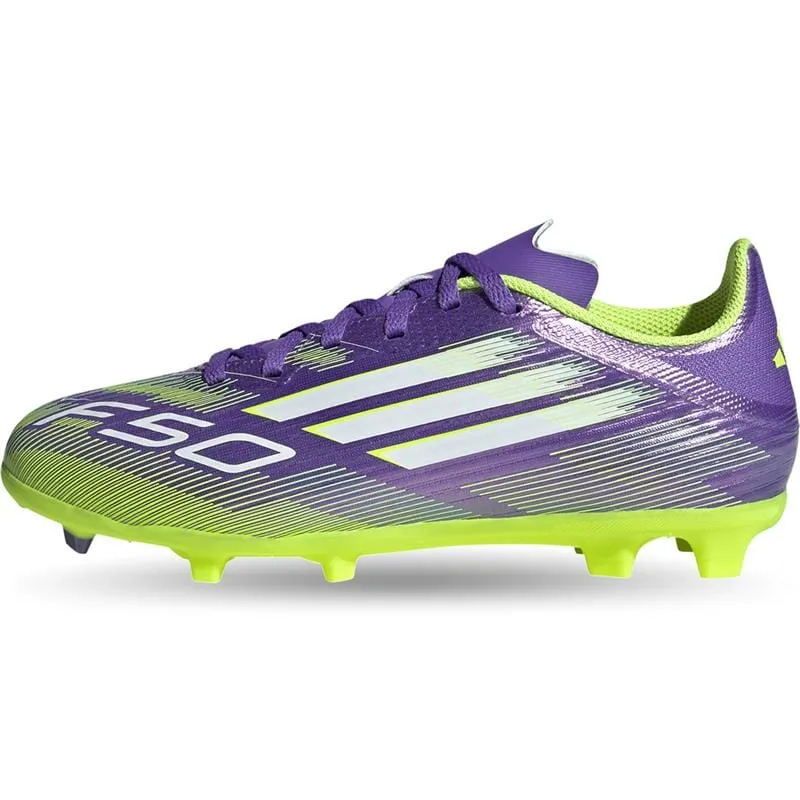 F50 League Youth FG/MG - Radiant Blaze Pack (JH7747) Soccer Cleats Extra Wide Width