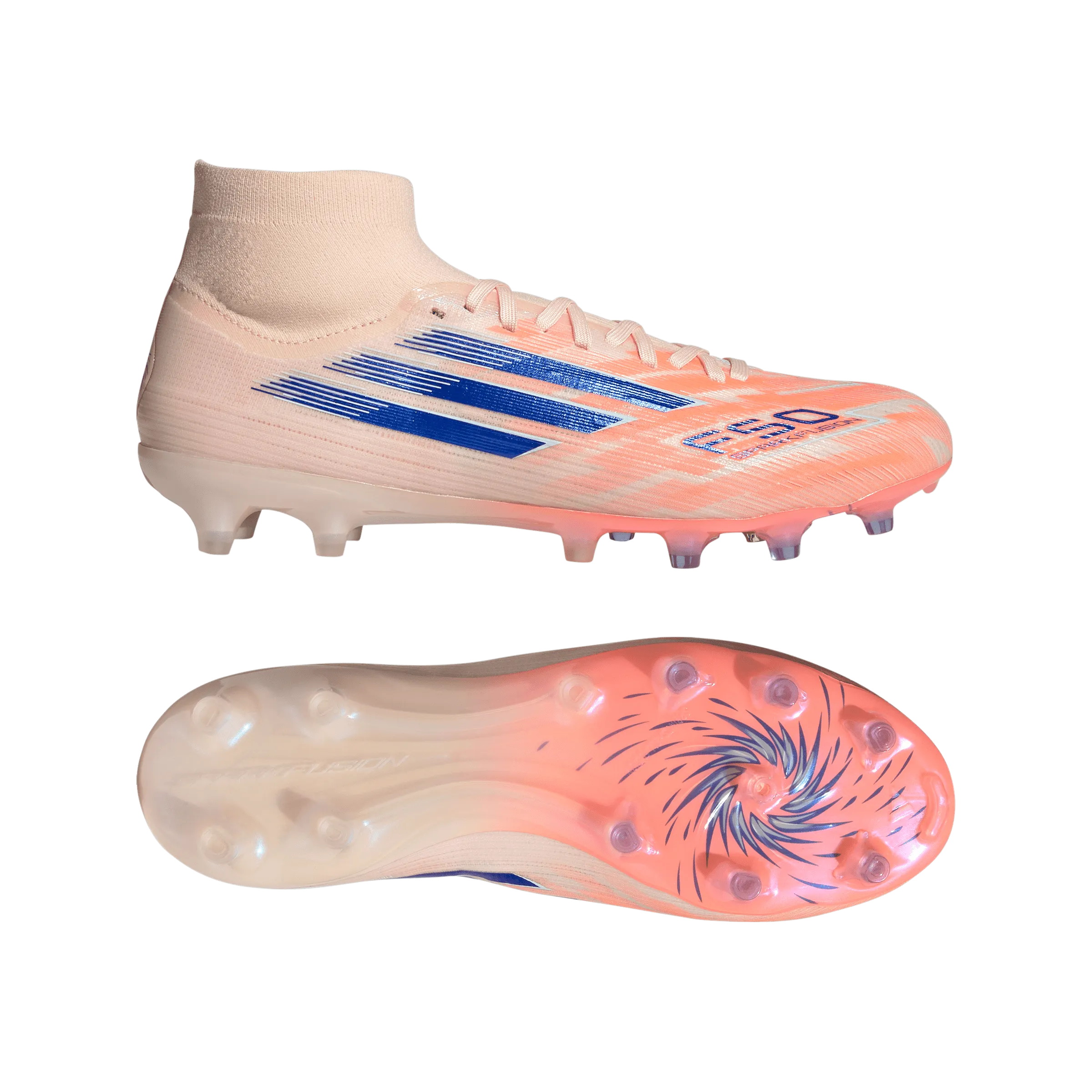 F50 Sparkfusion Pro Women's FG/AG - Coral Blaze Pack (JH7690) Soccer Cleats Vs Baseball