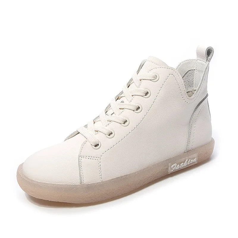 Capelli Chelsea Rain Boots Women Cowhide Leather Antiskid Casual Flat Ankle Boots