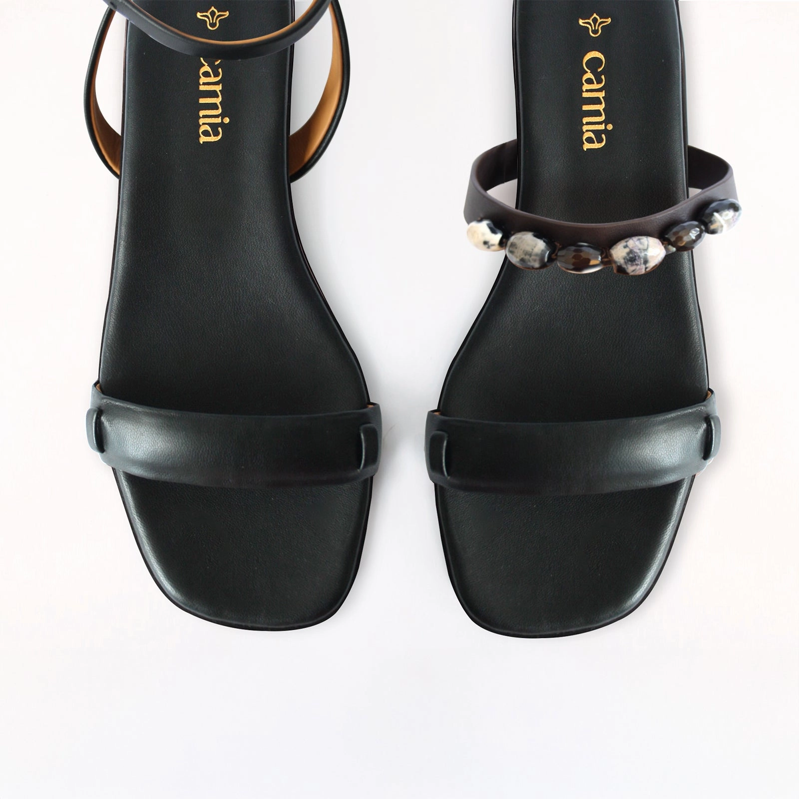 Black Swap Sandal with Agatas Like Birkenstock