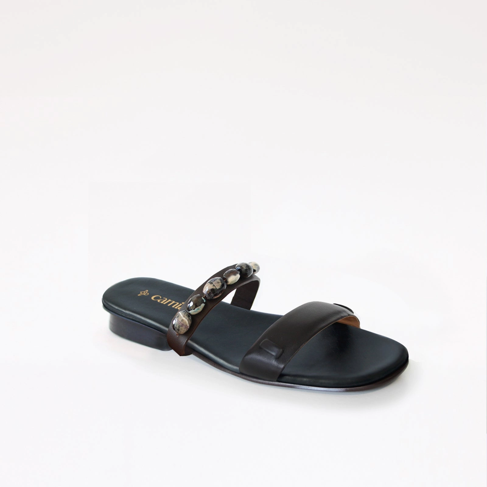Montego Bay Sandals Resort Black Swap Sandal with Agatas