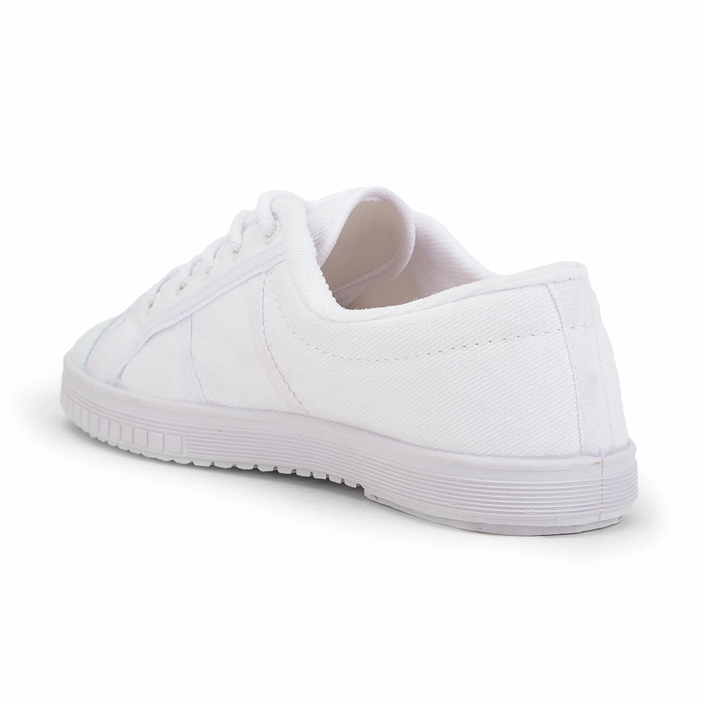 Tennis Shoes For High Instep Prefect White Lacing PT School Shoes For Kids TENNIS-E By Liberty