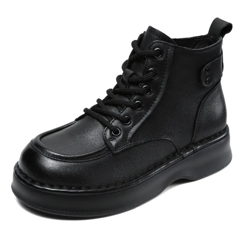 Cliffs By White Mountain Boots Women Vintage Solid Leather Flat Ankle Boots