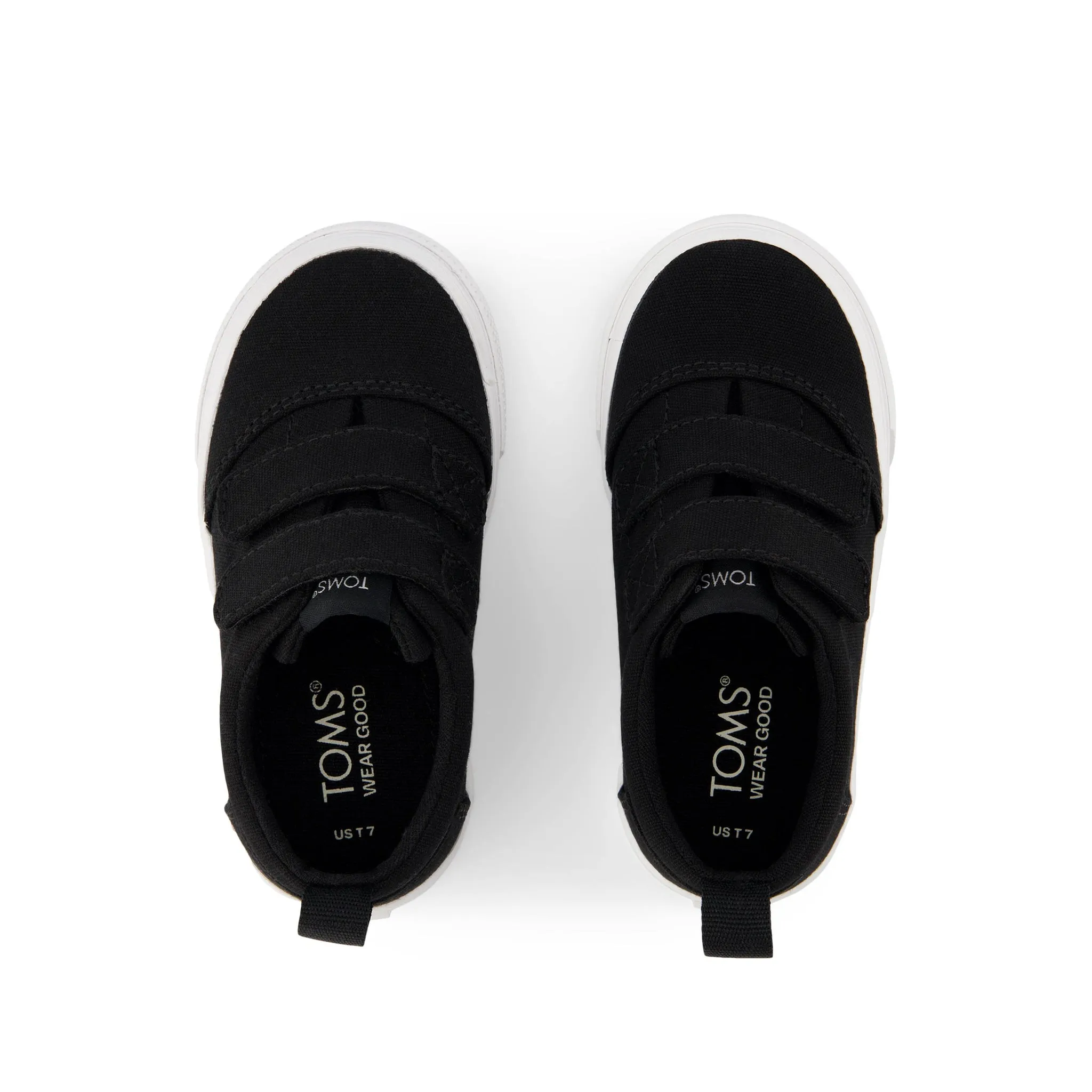 Fenix Black Canvas Double Strap Toddler Sneaker Casual Shoes 2019