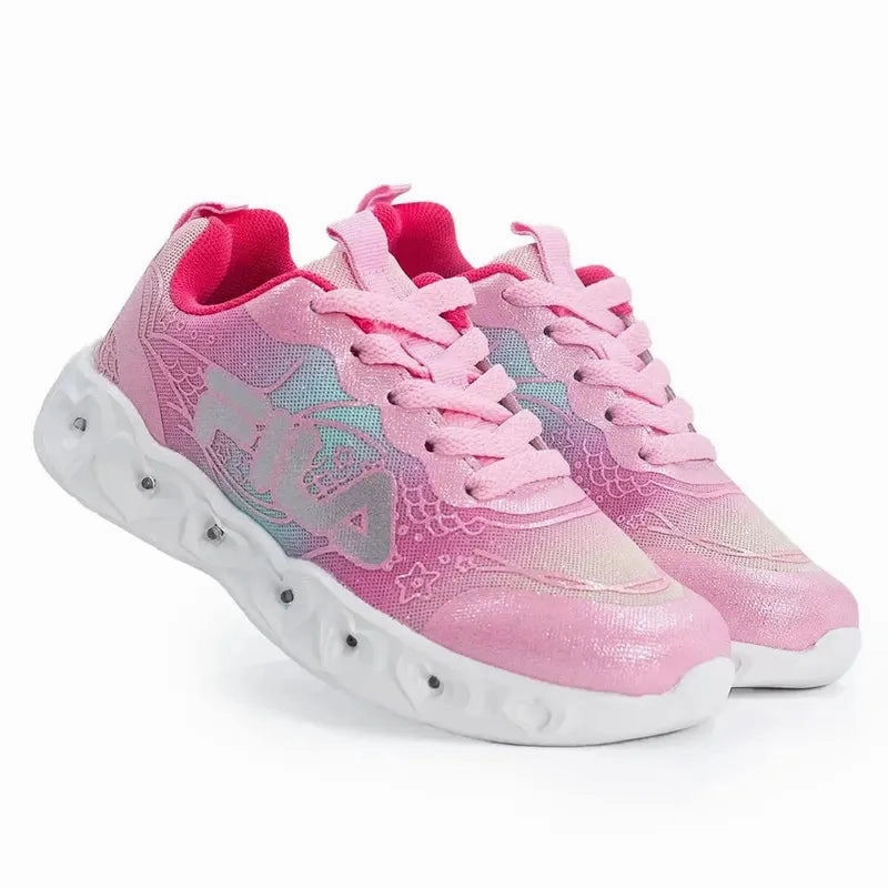 Trail shoes FILA Ariel Lights Kids Sneaker - White/Pink