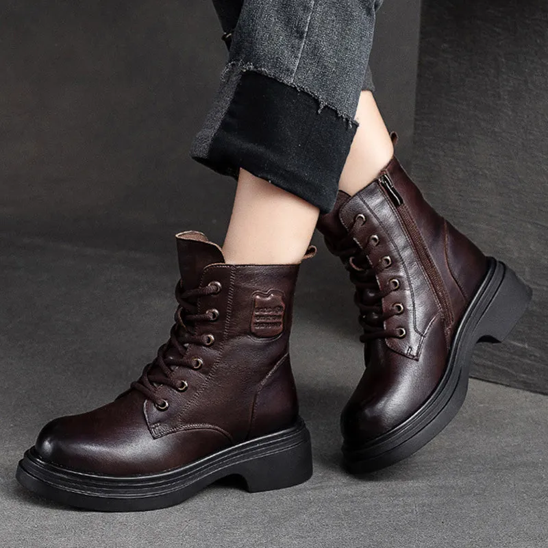 Boots For Dresses Women Winter Classic Leather Wool Furred Winter Boots