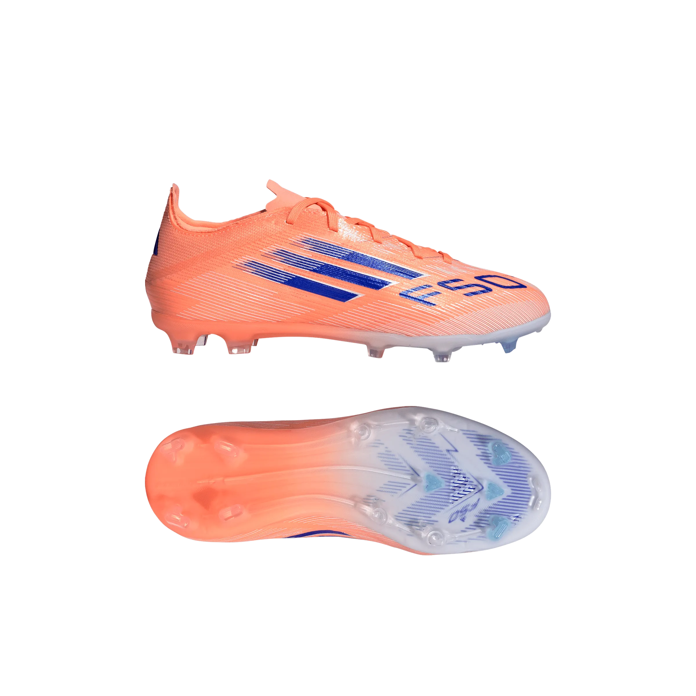 Football Cleat Vs Soccer Cleat F50 Elite Youth FG - Coral Blaze Pack (JH7715)
