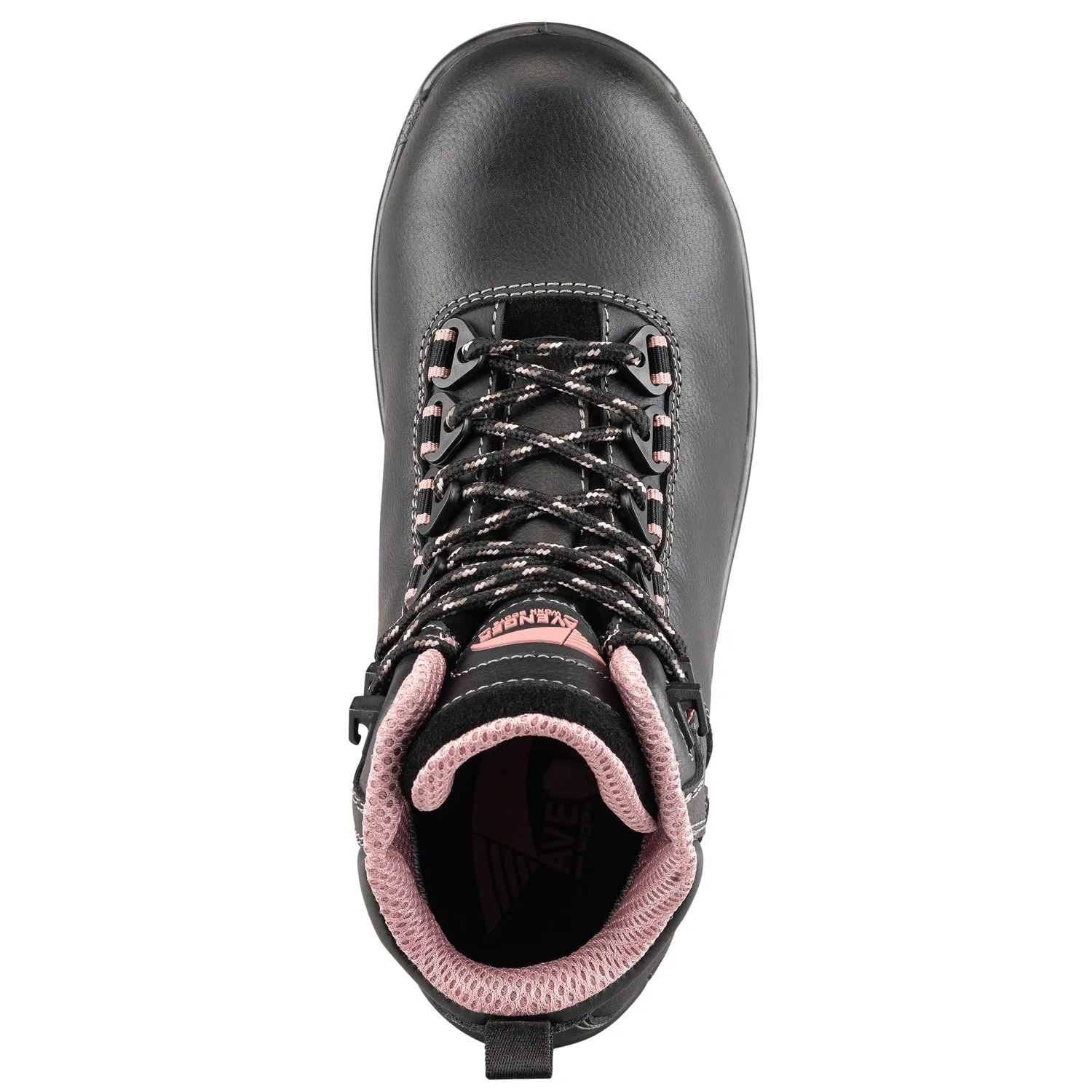 Avenger Womens Black Leather Composite Toe Breaker PR WP Work Boots 7.5 W Waterproof Barefoot Boots