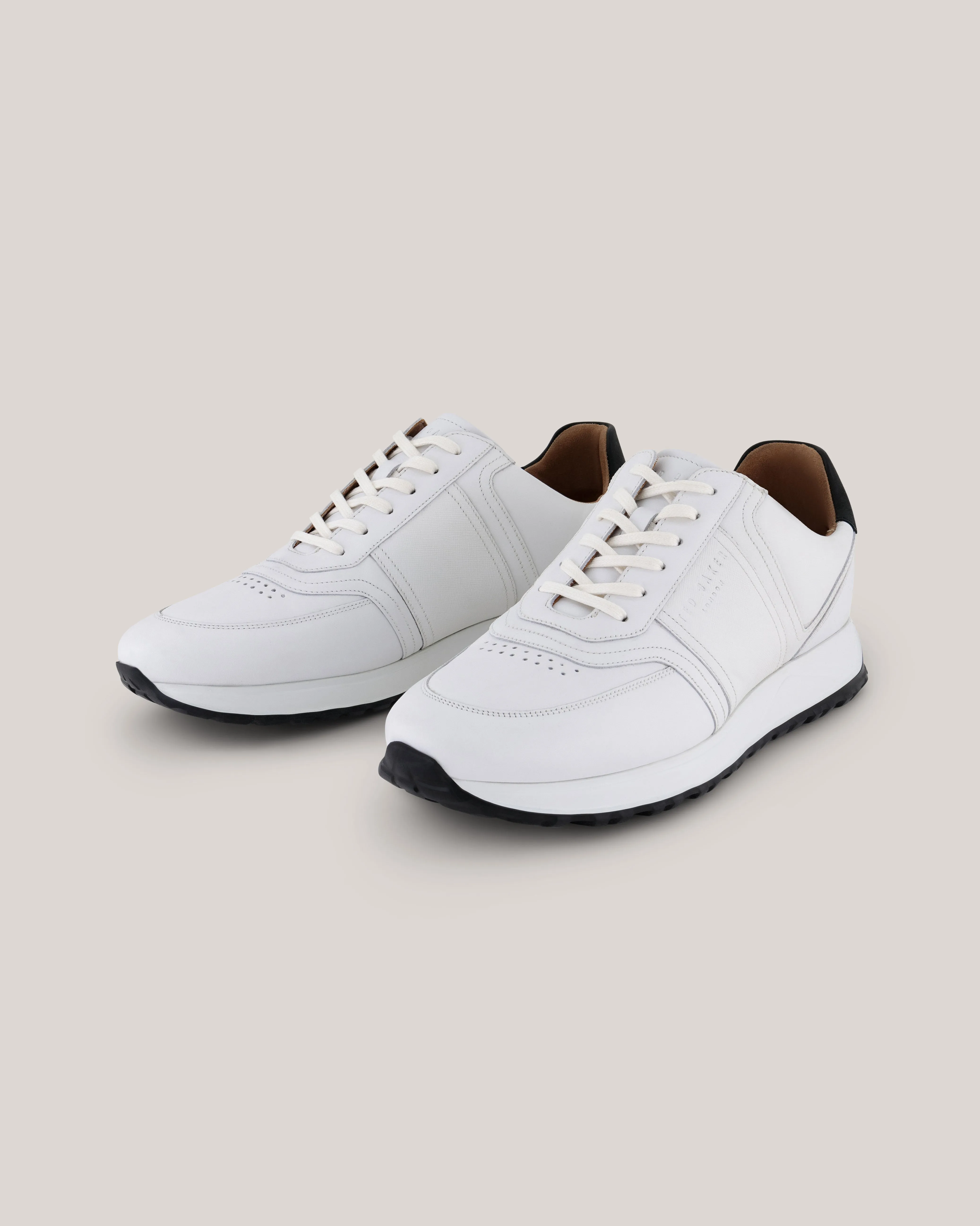 Fraine Leather Lace Up Jogger White Seinfeld Jimmy's Training Shoes