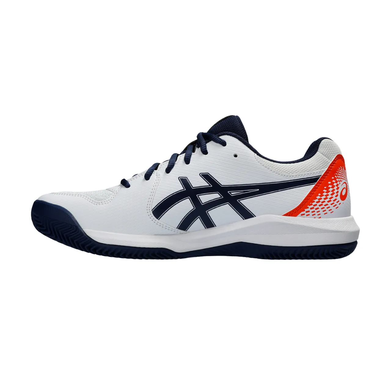 Asics scarpa da tennis da uomo per campi in terra battuta Gel Dedicate 8 Clay 1041A448-102 bianco-blu Brown Tennis Shoes