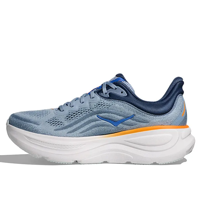 Mens Hoka Bondi 9 in Drizzle/Downpour Best Shoes For Being On Feet All Day