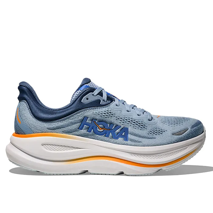 Mens Hoka Bondi 9 in Drizzle/Downpour Waterproof Shoes
