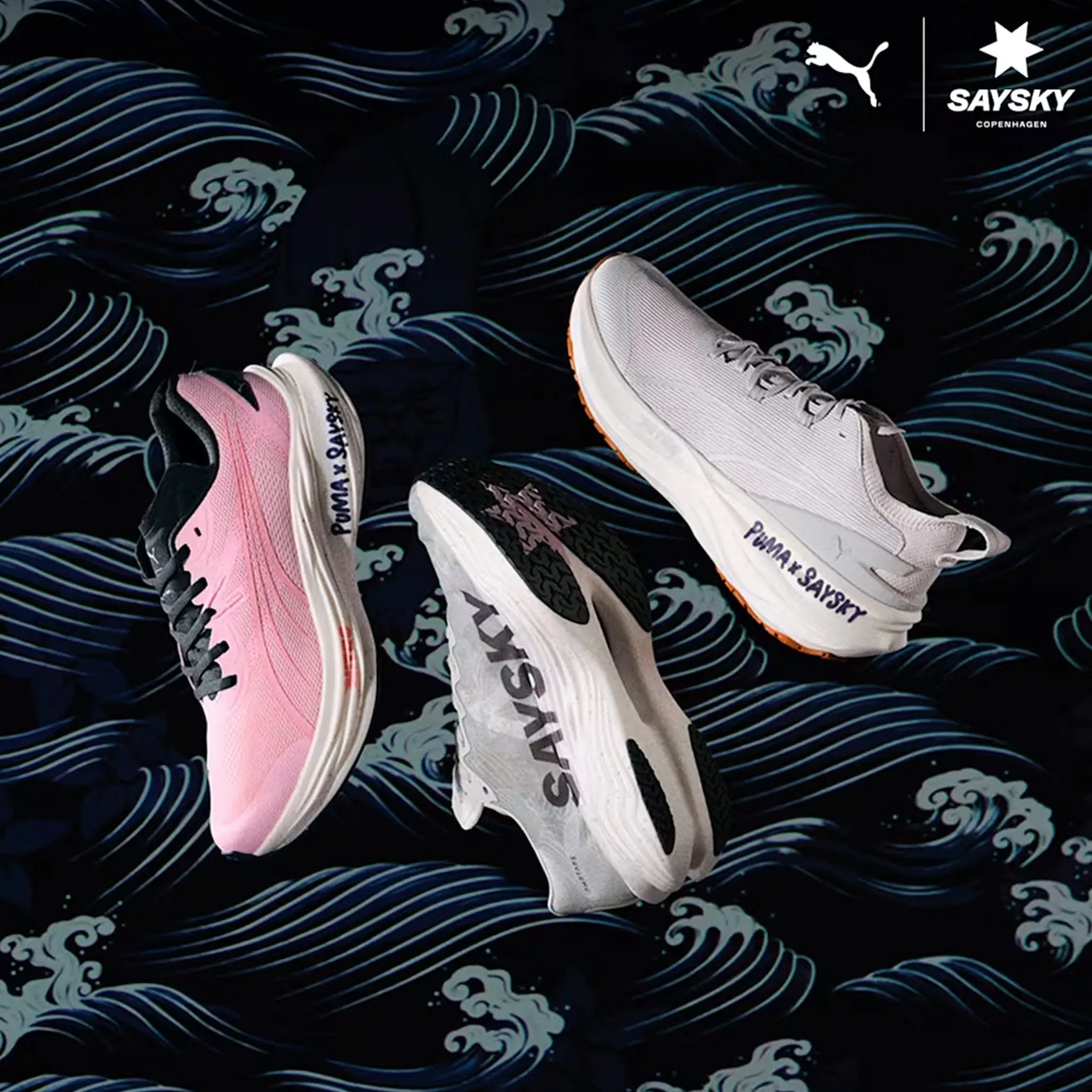 Mens PUMA x Saysky Deviate Nitro 3 Puma Mid Cat Shoes