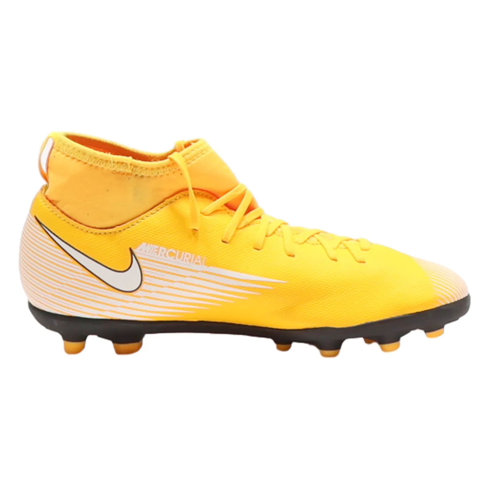 NIKE Football Boots Sneaker Trainers Orange Synthetic Boys UK 4 Soccer Artificial Grass Cleats