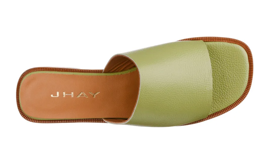 Luxury Fur Slippers Hay Pistachio Green