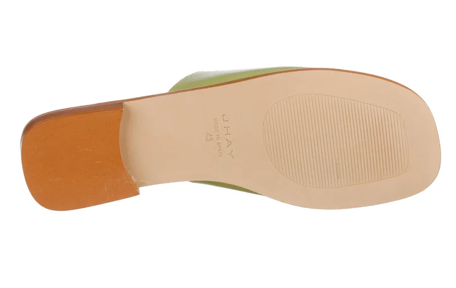 Hay Pistachio Green Knitted Pattern For Slippers